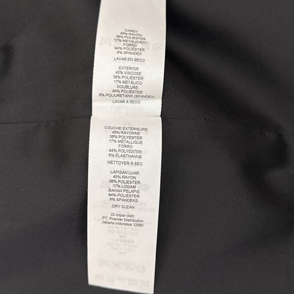 Armani Exchange Single Breasted Preppy Holiday Black Shiny Blazer Size Women's 0 - Picture 5 of 5